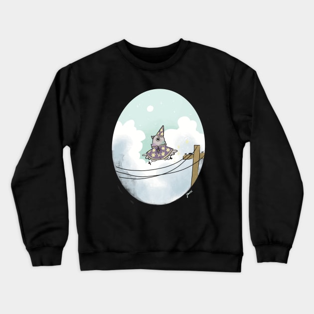 Pigeon Wizard Crewneck Sweatshirt by Angry seagull noises
